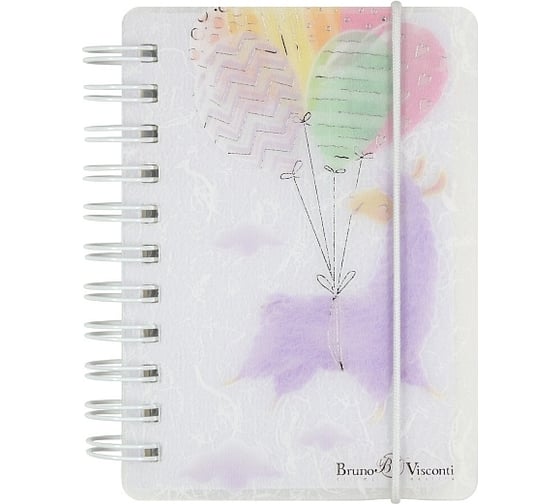 Блокнот Bruno Visconti CUTE JOURNAL формат А7, 80 листов, на гребне с резинкой линейка 3-573/02