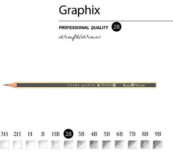 Чернографитовый карандаш Bruno Visconti Graphix 2В 21-0002