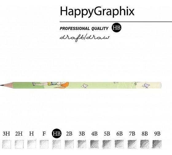 Чернографитовый карандаш Bruno Visconti HappyGraphix Девочка и кролики НВ 21-0030/60