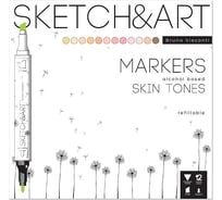 Набор двусторонних скетч-маркеров Bruno Visconti SKETCH ART Портрет, 12 цветов 22-0076/04