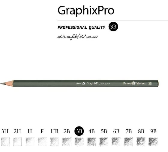 Чернографитовый карандаш Bruno Visconti GraphixPro 3B 21-0016