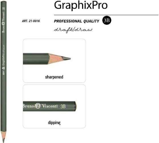 Чернографитовый карандаш Bruno Visconti GraphixPro 3B 21-0016
