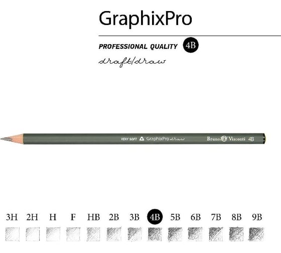 Чернографитовый карандаш Bruno Visconti GraphixPro 4B 21-0017