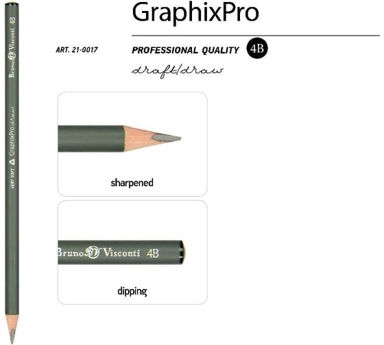 Чернографитовый карандаш Bruno Visconti GraphixPro 4B 21-0017
