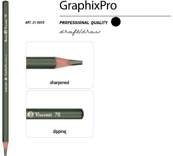 Чернографитовый карандаш Bruno Visconti GraphixPro 7B 21-0035