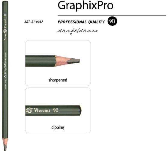 Чернографитовый карандаш Bruno Visconti GraphixPro 9В 21-0037
