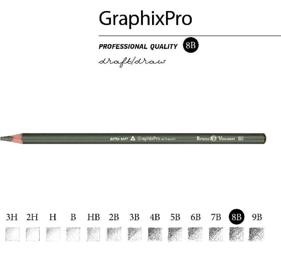 Чернографитовый карандаш Bruno Visconti GraphixPro 8В 21-0036