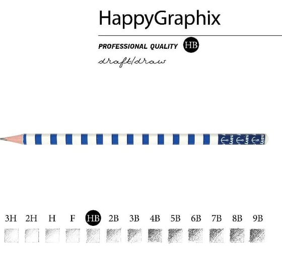 Чернографитовый карандаш Bruno Visconti HappyGraphix МОРСКОЙ НВ 21-0030/15