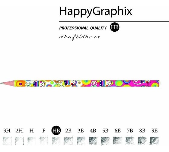Чернографитовый карандаш Bruno Visconti HappyGraphix МУЛЬТИКИ КОТ НВ 21-0030/20