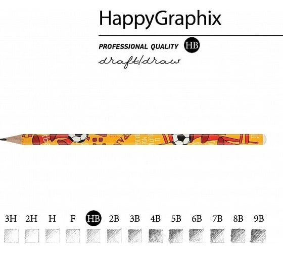 Чернографитовый карандаш Bruno Visconti HappyGraphix Футбол Чемпионы Испания НВ 21-0030/42