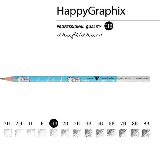 Чернографитовый карандаш Bruno Visconti HappyGraphix ЗАЙКИ С МОРКОВКОЙ НВ 21-0030/31
