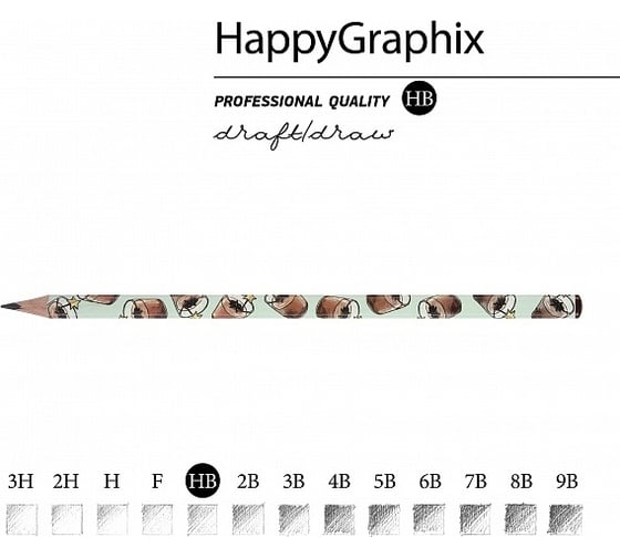 Чернографитовый карандаш Bruno Visconti HappyGraphix Кофемания Тирамису НВ 21-0030/50