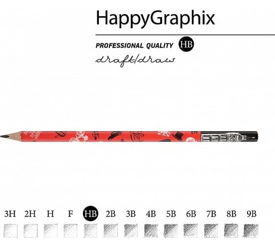 Чернографитовый карандаш Bruno Visconti HappyGraphix НВ 21-0030/51