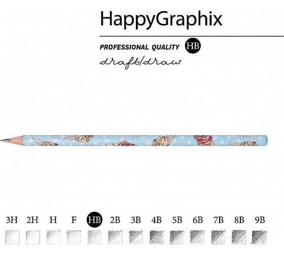 Чернографитовый карандаш Bruno Visconti HappyGraphix Мороженое Сахарный рожок НВ 21-0030/53