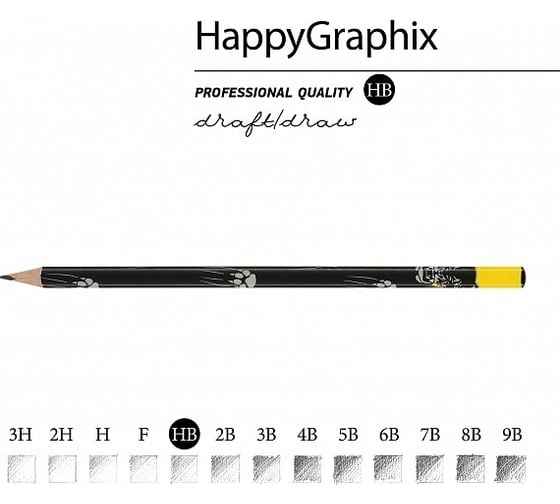 Чернографитовый карандаш Bruno Visconti HappyGraphix Взгляд зверя Пантера НВ 21-0030/63