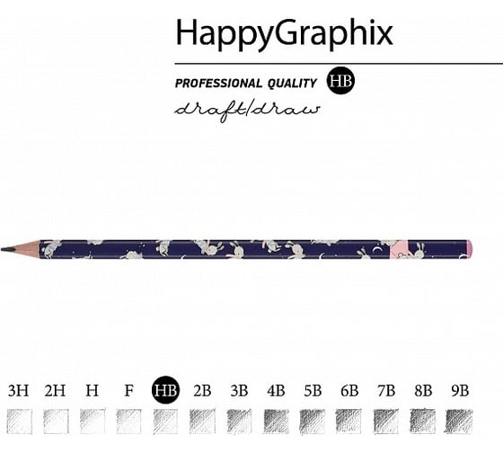 Чернографитовый карандаш Bruno Visconti HappyGraphix Magic Night НВ 21-0030/70