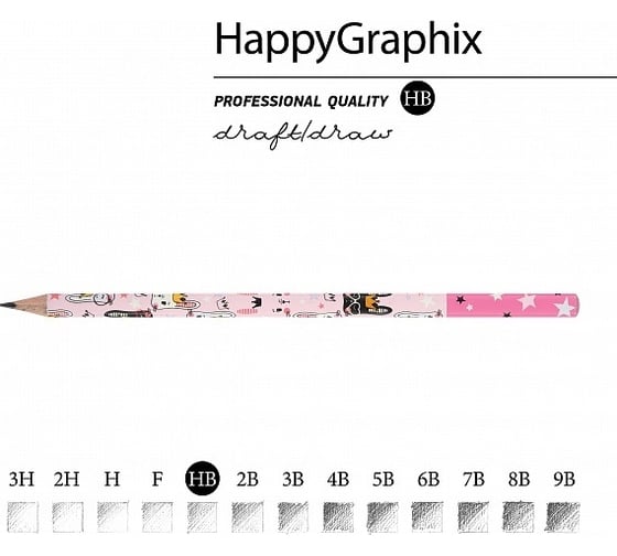 Чернографитовый карандаш Bruno Visconti HappyGraphix Цирк Зайка НВ 21-0030/69