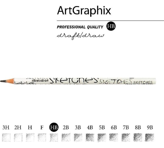 Чернографитовый карандаш Bruno Visconti ArtGraphix НВ пластиковый корпус 21-0038/04