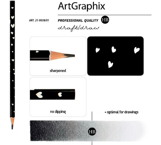 Чернографитовый карандаш Bruno Visconti ArtGraphix НВ пластиковый корпус 21-0038/01