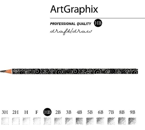 Чернографитовый карандаш Bruno Visconti ArtGraphix НВ пластиковый корпус 21-0038/07