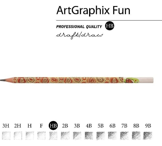 Чернографитовый карандаш Bruno Visconti ArtGraphix Fun НВ пластиковый корпус 21-0050/05