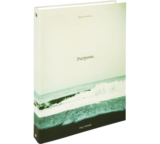 Тетрадь на кольцах BRAUBERG БОЛЬШАЯ, А4, 215x305мм, 100л, твердый картон, клетка, Nature 405411 1