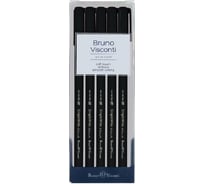 Набор из 5-ти гелевых ручек Bruno Visconti SimpleWrite BLACK 0.5 мм, черная 20-0067-5