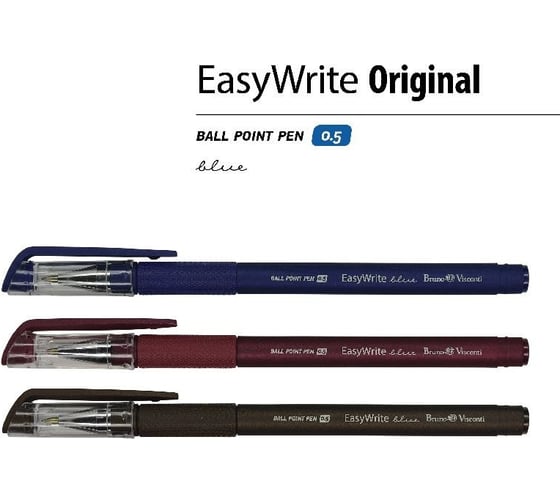 Шариковая ручка Bruno Visconti Easy Write ORIGINAL 0.5 мм синяя 20-0048
