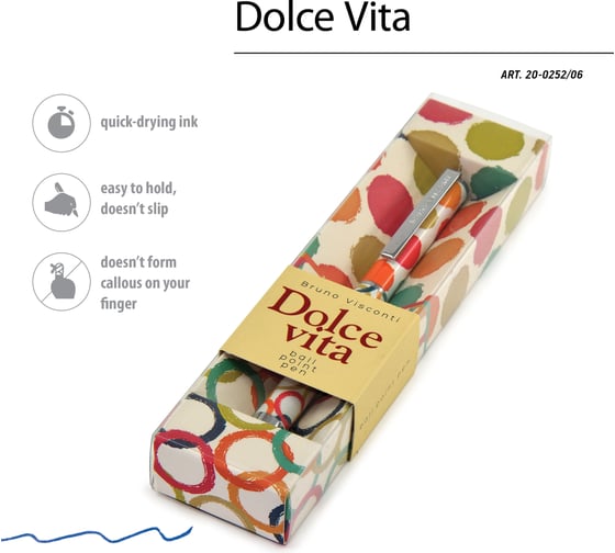 Шариковая ручка Bruno Visconti DOLCE VITA Геометрия металлический корпус 0.7 мм 20-0252/02