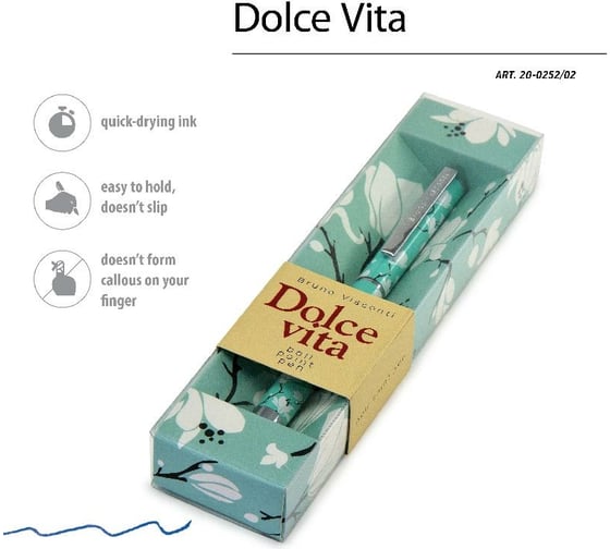 Шариковая ручка Bruno Visconti DOLCE VITA Камелии металлический корпус 0.7 мм 20-0252/08