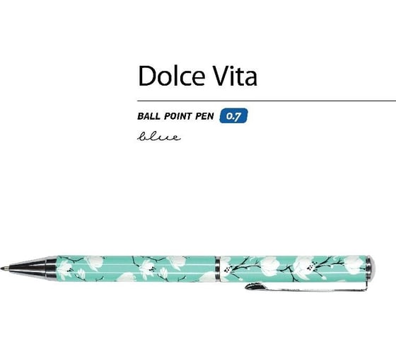 Шариковая ручка Bruno Visconti DOLCE VITA Камелии металлический корпус 0.7 мм 20-0252/08