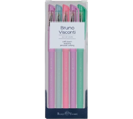 Набор шариковых ручек Bruno Visconti Easy Write ZEFIR 0.5 мм синяя 5 шт 20-0206-5 1