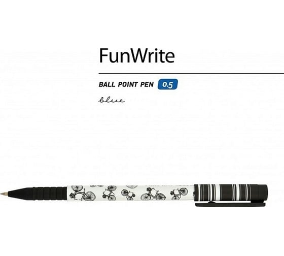 Шариковая ручка Bruno Visconti Fun Write Велосипеды 0.5 мм синяя 20-0212/25