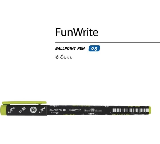 Шариковая ручка Bruno Visconti Fun Write Машины цвет салатовый 0.5 мм синяя 20-0212/60
