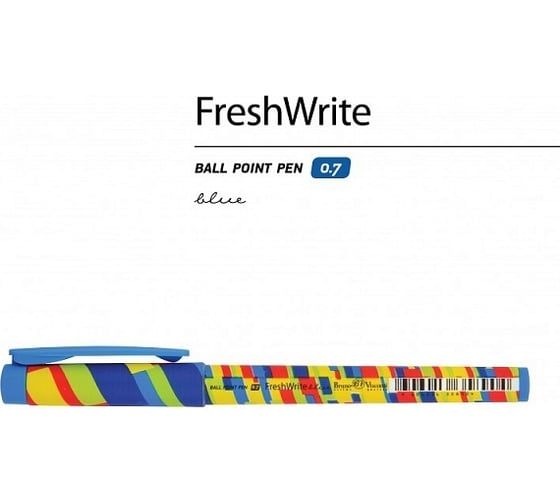 Шариковая ручка Bruno Visconti Fresh Write Crazy Полоски 0.7 мм синяя 20-0214/34