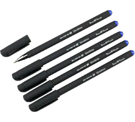 Набор шариковых ручек Bruno Visconti Slim Write BLACK 0.5 мм синяя 5 шт 20-0009-5