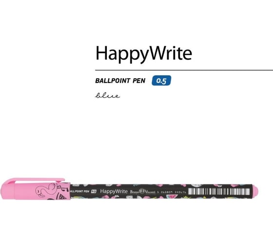 Шариковая ручка Bruno Visconti Happy Write Единорожки микс 0.5 мм синяя 20-0215/38
