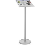 Информационная стойка-пюпитр VRT с лотком А3. серая Маэстро 05061.01