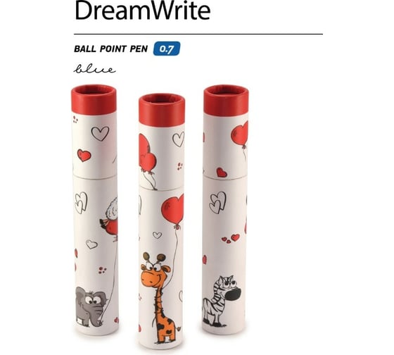 Шариковая ручка Bruno Visconti Dream Write Мультяшные зверушки 0.7 мм синяя 3 вида 20-0264/04
