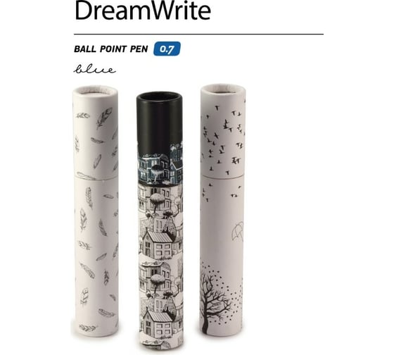 Шариковая ручка Bruno Visconti Dream Write Черно-белая романтика 0.7 мм синяя 3 вида 20-0264/05