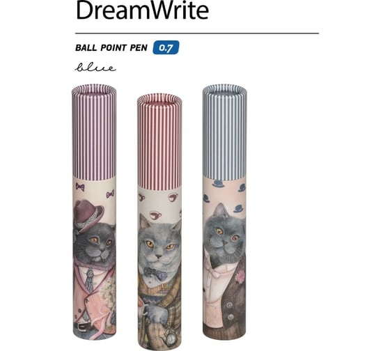 Шариковая ручка Bruno Visconti Dream Write Очень важный кот 0.7 мм синяя 3 вида 20-0264/09