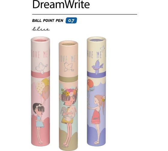Шариковая ручка Bruno Visconti Dream Write Девочка и кролики 0.7 мм синяя 3 вида 20-0264/10
