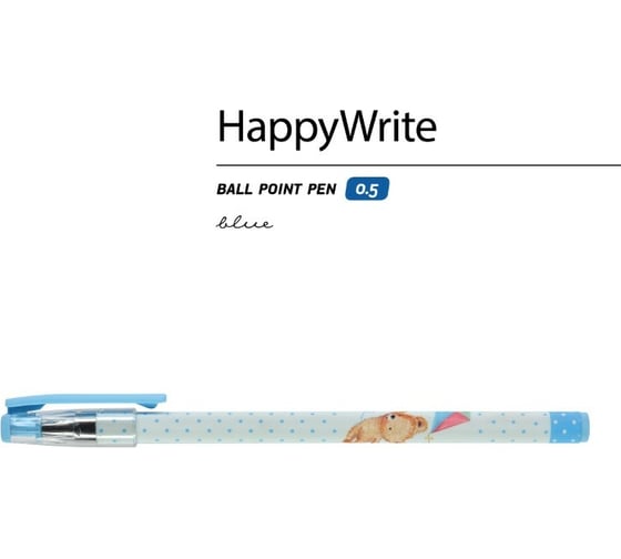 Шариковая ручка Bruno Visconti Happy Write Мишка с воздушным змеем 0.5 мм синяя 20-0215/09