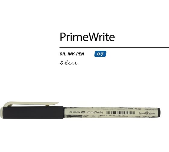 Шариковая ручка Bruno Visconti Prime Write Газета-1 c чернилами на масляной основе 0.7 мм синяя 20-0293/09