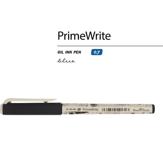 Шариковая ручка Bruno Visconti Prime Write Газета-3 c чернилами на масляной основе 0.7 мм синяя 20-0293/11