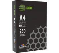 Бумага Cactus CS-LPA4160250 A4/160г/м2/250л./белый, CIE170% для лазерной печати 2079936