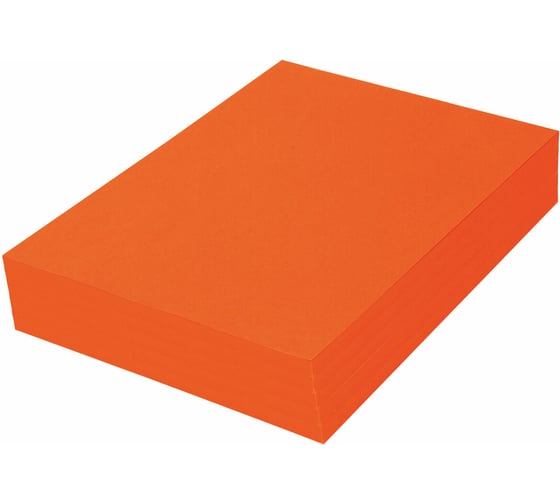 Бумага цветная ОФИСМАГ А4, 80г/м2, 500 л, интенсив, оранжевая, ш/к 31934 115123 1