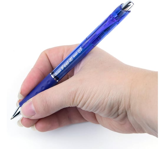Ручка автоматическая шариковая Pentel Feel-it! , d 0.7 мм, набор 3 шт.PBX477-3C, синие чернила 776744