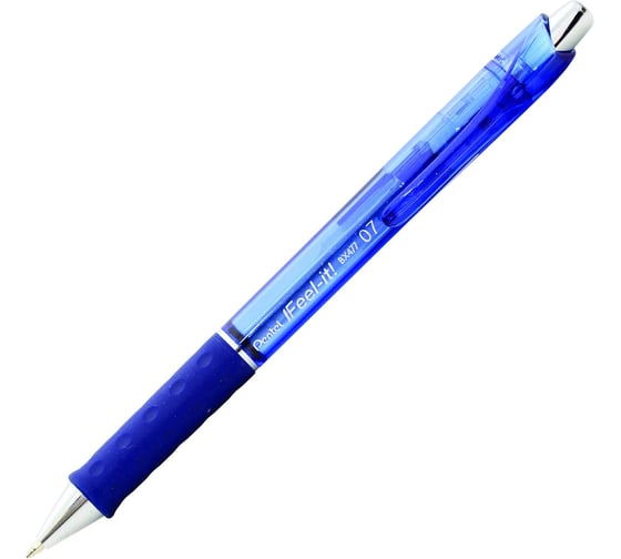 Ручка автоматическая шариковая Pentel Feel-it! , d 0.7 мм, набор 3 шт.PBX477-3C, синие чернила 776744