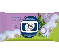 Влажные полотенца антибактериальные, с клапаном Emily Style 60 шт 277749